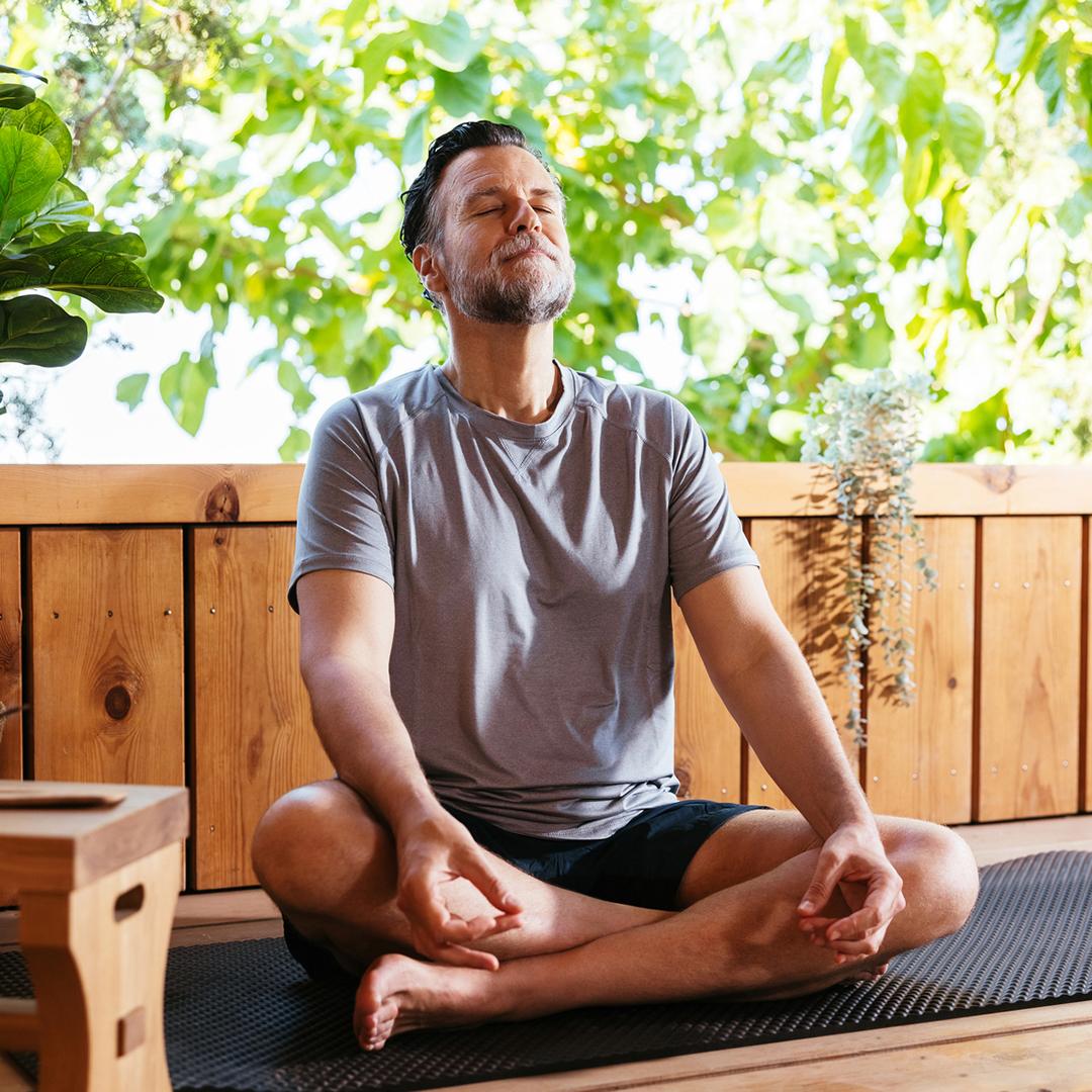 Man meditating